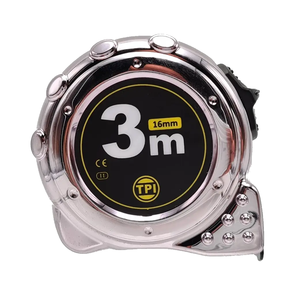 Rolmaat Cambridge verchoomd | 3mtr 16mm