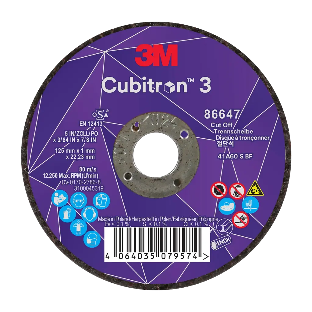 3M Doorslijpschijf Cubitron 3 125x1.0x22mm T41