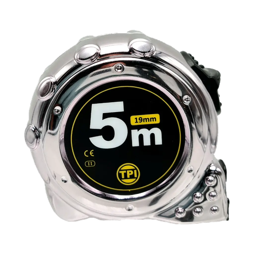 [310.892Y] Rolmaat Cambridge verchoomd | 5mtr 19mm