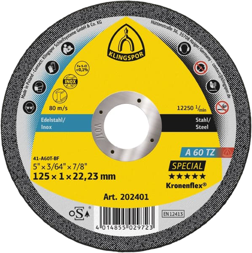 [202401] Klingspor Doorslijpschijf A 60 TZ Special