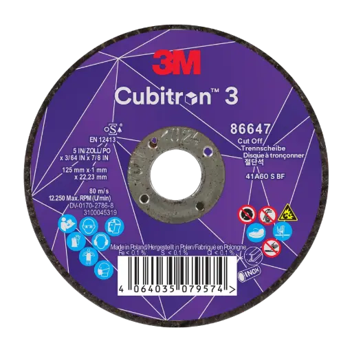 [7100304306] 3M Doorslijpschijf Cubitron 3 125x1.0x22mm T41